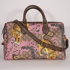 * Gucci GG Supreme Monogram Bengal Medium Boston Beige Pink picture