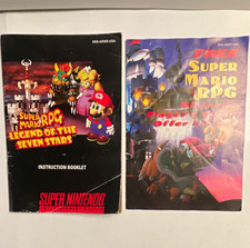 Nintendo Super Mario RPG Legend of the Seven Stars SNES Manual + Power Club picture