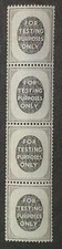 GB. KGVI 1937. RARE ERROR OFFSET on Poached Egg Testing label strip of 4. MUH. picture