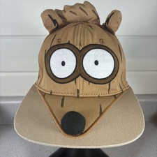 Cartoon Network Regular Show Character Hat Rigby Plush Novelty 3D Vtg Cap RARE picture