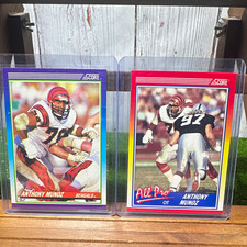 Anthony Munoz 2 Card Lot - 1990 Score All Pro & Base - Bengals HOF picture