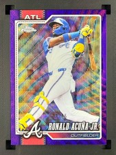 2026 Topps Chrome Ronald Acuna Jr. Purple Wave Refractor /75 #124 Atlanta Braves picture