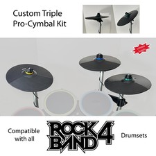 NEW Custom Rock Band 4 Triple Pro Cymbal Kit -Compatible w ALL Rock Band 4 Drums picture