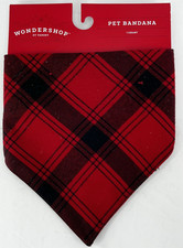 Wondershop At Target Pet Bandana Red Black Dog Bandana Christmas Plaid picture