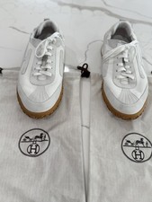 HERMES MEN'S JET SNEAKERS GRAY/WHITE.. SIZE US 12 picture