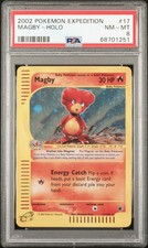 Magby #17/165 Holo Expedition Pokemon 2002 PSA 8 picture