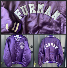 1985 Vintage Swingster Satin Jacket Furman University Paladins XL picture
