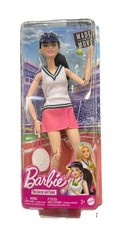 Barbie Doll Made To Move Tennis Player and Accessories With Racket & Ball New picture