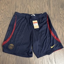NWT PSG Paris Saint-Germain Strike Men Dri-FIT Knit Soccer Shorts Slim Large $55 picture