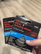 2x SEARS CRAFTSMAN 4.5 INCH GRINDING WHEEL 928432 28432 COARSE 24 NOS NEW picture