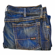 Ariat Men’s M4 Low Rise Bootcut Dark Wash Blue Denim Jeans 5-Pocket Zip picture