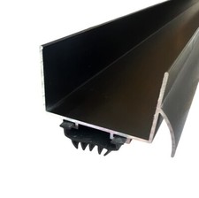 U Shaped Aluminum Door Bottom Sweep with Door Drip Cap, Weather Stripping Doo... picture