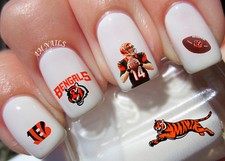 Cincinnati Bengals Nail Art Stickers Transfers Decals Set of 31 - A1353 picture