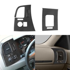 3pcs Carbon Fiber Dash Air Vent Cover Trim For Silverado Sierra 07-13 A picture