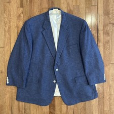VTG Murray’s Toggery Nantucket Trad Prep Dusty Blue Textured Hopsack Blazer 52R picture