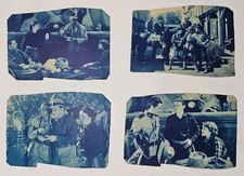 c1940s 1950s Cyanotype Photo Prints American Western Movies Mitchum • Lot Of 4 picture