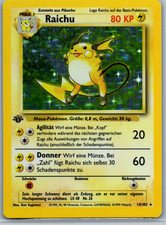 GERMAN Raichu Base Set 1st Edition Holo #14/102 picture