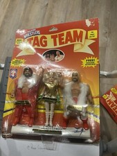 1985 AWA Remco All Star Tag Team Jimmy Garvin & Steve Regal With Precious MOC picture