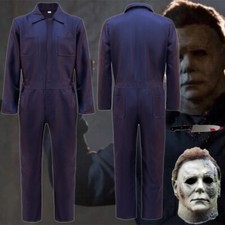 Michael Myers Halloween Scary Horror Movie Cosplay Costume + Mask + Knife Set picture