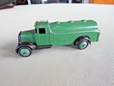 VINTAGE 1930s 50s DINKY TOYS MECCANO ENGLAND GREEN DUAL GAS OIL TANKER TOY TRUCK picture
