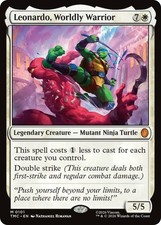 MTG Leonardo, Worldly Warrior, NM-Mint, English Commander: Teenage Mutant Ninja  picture