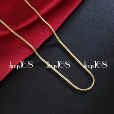 Real 18K Gold Filled Tarnish-Free Snake Chain Necklace 16