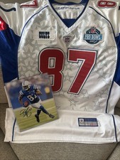 Reggie Wayne #87 2007 Pro Bowl Jersey + Signed Photo COA Reebok NFL picture