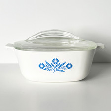 RARE Corning Ware Cornflower 1.5 QT Casserole Circa 1960 to 1961 Collector w Lid picture