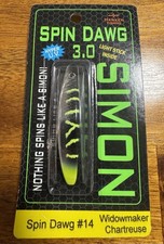 Hawken Fishing Simon Spin Dawg 3.0 “Widowmaker Chart” Fishing Bait Trolling Lure picture