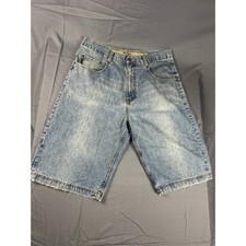 Pepe Jeans London Mens Baggy Denim Shorts Light Wash Y2K Streetwear Size 37 picture