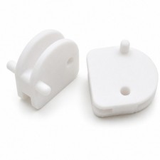 2x White Metal Shed Replacement Door Slides Compatible with Yardmaster Outsunny picture