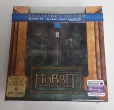 Hobbit Desolation of Smaug 3D Blu-Ray Collector with Bookends/Statues NEW SEALED picture