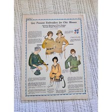 Vintage 1920s Womans World Magazine Art Peasant Embroidery Applique Flapper Ad picture