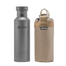 GRITR Titanium Ultralight Leakproof Reusable Sport Water Bottle 24 fl oz/700 ml picture