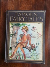 Vintage 1928 Famous Fairy Tales Watty Piper Platt & Munk Hardcover Book Antique picture