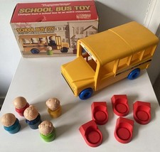 Tuppertoys 1987 Original Vintage School Bus People Classroom Toy In Box Complete picture