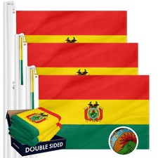 Bolivia Bolivian Flag 3x5FT 3-Pack Double-sided Embroidered Polyester By G128 picture