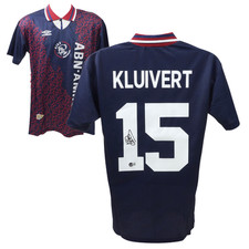 Patrick Kluivert Signed AFC Ajax Away Soccer Jersey #15 with Beckett COA picture