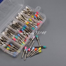 200Pc White Mixed Colors Nylon Flat Dental Polishing Polisher Brush Latch Prophy picture