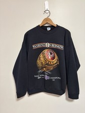Vintage 90s Salem Sportswear Washington Redskins Super Bowl Ring Sweatshirt XL picture