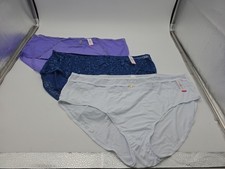 3pr NWT Ashley Stewart Plus Panties Sz 30/32 5X Purple Animal Print White 032 picture