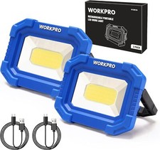 WORKPRO 2Pack Rechargeable 2000LM LED Work Light Magnetic Super Bright Worklight picture