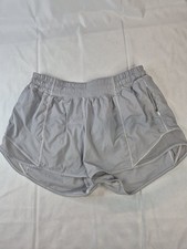 Lululemon Women's Speed Up Running Shorts Light Gray Size 6 Lined Zip Pocket picture