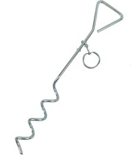 Dog Tie Out Stake, 16.9 Inch Spiral Ground Anchor with 360° Swivel Ring picture
