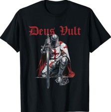 Deus Vult Knights Templar Crusades T-Shirt picture