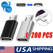 200x Type C Female to Micro USB Male Port Converter Charge Data Sync Adapter Lot picture