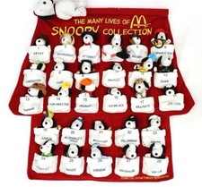 Snoopy Peanuts Tapestry Doll Complete Set Sealed McDonald's 2001 Japan Limited picture