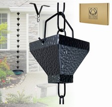 8.5 ft rain chain black square cups 5517BLK-CH12CN NEW picture