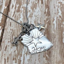 Arizona Home Necklace Saguaro Cactus Star Charm AZ State Jewelry 18