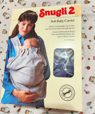 VTG 1987 NEW Snugli 2 Soft Baby Carrier 0-24 Months Denim Adjustable  picture